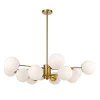 Telbix Marsten 12 Light Pendant Antique Gold and Opal