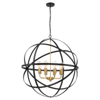 MDA Apollo 60cm Iron Pendant Light Bronze Gold