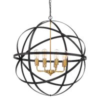 MDA Apollo 90cm Iron Pendant Light Bronze Gold
