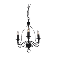 MDA Candice 3 Light Chandelier Black