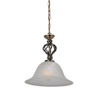 MDA Geneva 1 Light Pendant Antique Brass