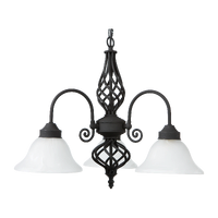 MDA Geneva 3 Light Pendant Matt Black