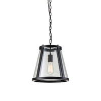 MDA Lauren Medium 33cm Glass Pendant Black