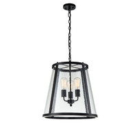 MDA Lauren Large 48cm Glass Pendant Black