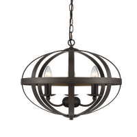 MDA Lincon Small 45cm Iron Pendant Light Weathered Iron
