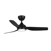 Martec Daytona 52" DC Smart IP Rated Ceiling Fan Black with Light