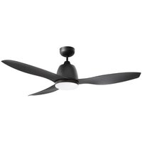 Martec Elite Ceiling Fan Black/Black with Light