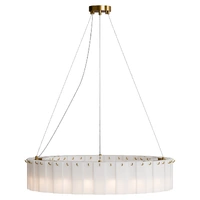 Calibo Mirage 800mm Brass and Alabaster 18 Light E14 Round Pendant Light