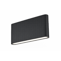 Martec Integra Matt Black 10W LED Up Down Wall Light Tricolour
