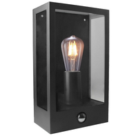 Martec Vancouver Matt Black E27 Exterior Wall Light with PIR Sensor