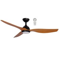 Martec Malibu DC Ceiling Fan Matt Black/Bamboo with LED Light