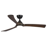 Martec Norfolk 48" DC Ceiling Fan Black/Walnut with Light