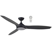 Martec Newport DC Ceiling Fan Matt Black with Light