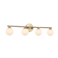 Telbix Moran 4 Light Wall Light Antique Gold and Opal Matt