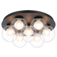 Telbix Mosari 7 Light Ceiling Light Black