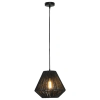 Mercator Bridgewater Pendant Black Rope E27 Modern Coastal Pendant