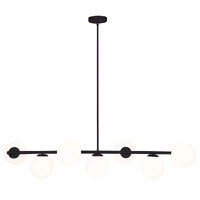 Mercator Preston 7 Light Pendant Black