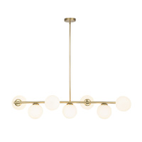 Mercator Preston 7 Light Pendant Brass