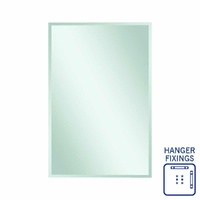 Thermogroup Ablaze Montana 1200 x 800mm Rectangular Hanger Mount 25mm Bevel Edge Mirror