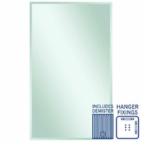 Thermogroup Ablaze Montana 1500 x 900mm Rectangular Hanger Mount 25mm Bevel Edge Mirror with Demister