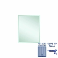 Thermogroup Ablaze Montana 600 x 750mm Rectangular Glue-to-Wall 25mm Bevel Edge Mirror with Demister