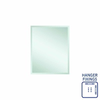 Thermogroup Ablaze Montana 600 x 750mm Rectangular Hanger Mount 25mm Bevel Edge Mirror