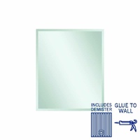 Thermogroup Ablaze Montana 900 x 750mm Rectangular Glue-to-Wall 25mm Bevel Edge Mirror with Demister
