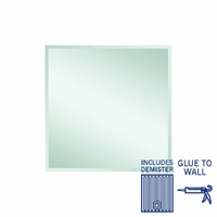 Thermogroup Ablaze Montana 900 x 900mm Square Glue-to-Wall 25mm Bevel Edge Mirror with Demister
