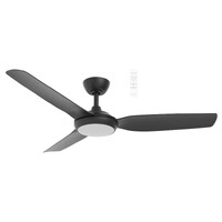 Martec Viper DC 3 52" Matt Black Smart DC Ceiling Fan with LED Light and WiFi Remote