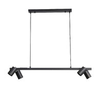Oriel Lighting Bridge 4 Light Linear Spotlight Pendant Black
