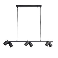Oriel Lighting Bridge 6 Light Linear Spotlight Pendant Black