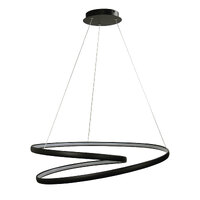 Oriel Infinity Modern LED Spiral Pendant Black