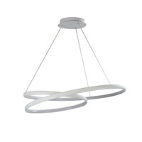 Oriel Infinity Modern LED Spiral Pendant White