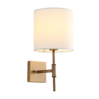 Oriel Bella Wall Light Bronze/White Shade