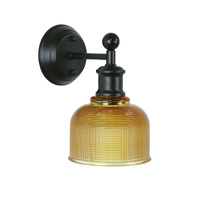 Oriel Brighton Holophane Glass Wall Light Amber