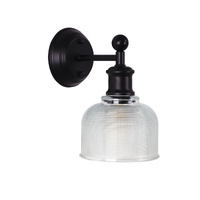 Oriel Brighton Holophane Glass Wall Light Clear
