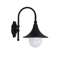 Oriel Moca White Exterior Wall Light Black