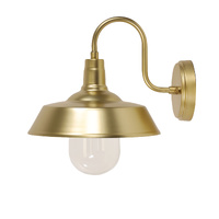 Oriel Lighting Hudson E27 Outdoor Barn Wall Light Gold