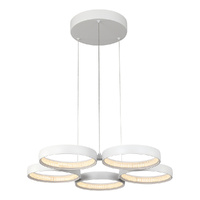 Cougar Olympus 5 Light Led Pendant White