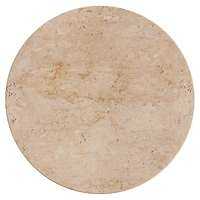 Calibo Orville 200mm Natural Travertine 6W Tri Colour LED Eclipse Wall Light