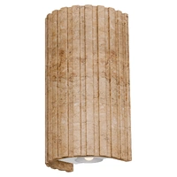 Calibo Orville 220mm Natural Travertine 5W LED Ribbed Wall Light