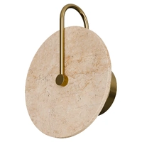 Calibo Orville 250mm Brass and Natural Travertine 5W LED Backlit Wall Light