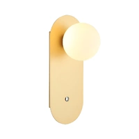 CLA Ovalis Round Opal Wall Light Gold