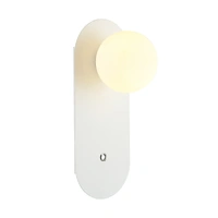 CLA Ovalis Round Opal Wall Light White