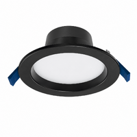 Haneco Ovolo 10W/14W Tri-Colour Dimmable LED Downlight Black