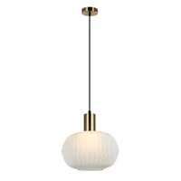 CLA Papel Pleated Opal Glass Pendant Light