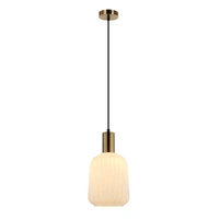 CLA Papel Pleated Opaque Glass Pendant Light