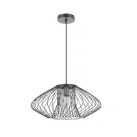 CLA Parrilla Small Oval Cage Pendant Light Matte Black