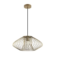 CLA Parrilla Small Oval Cage Pendant Light Imitation Antique Brass