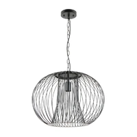 CLA Parrilla Round Cage Pendant Light Matte Black